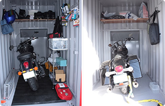 バイクのガレージとして